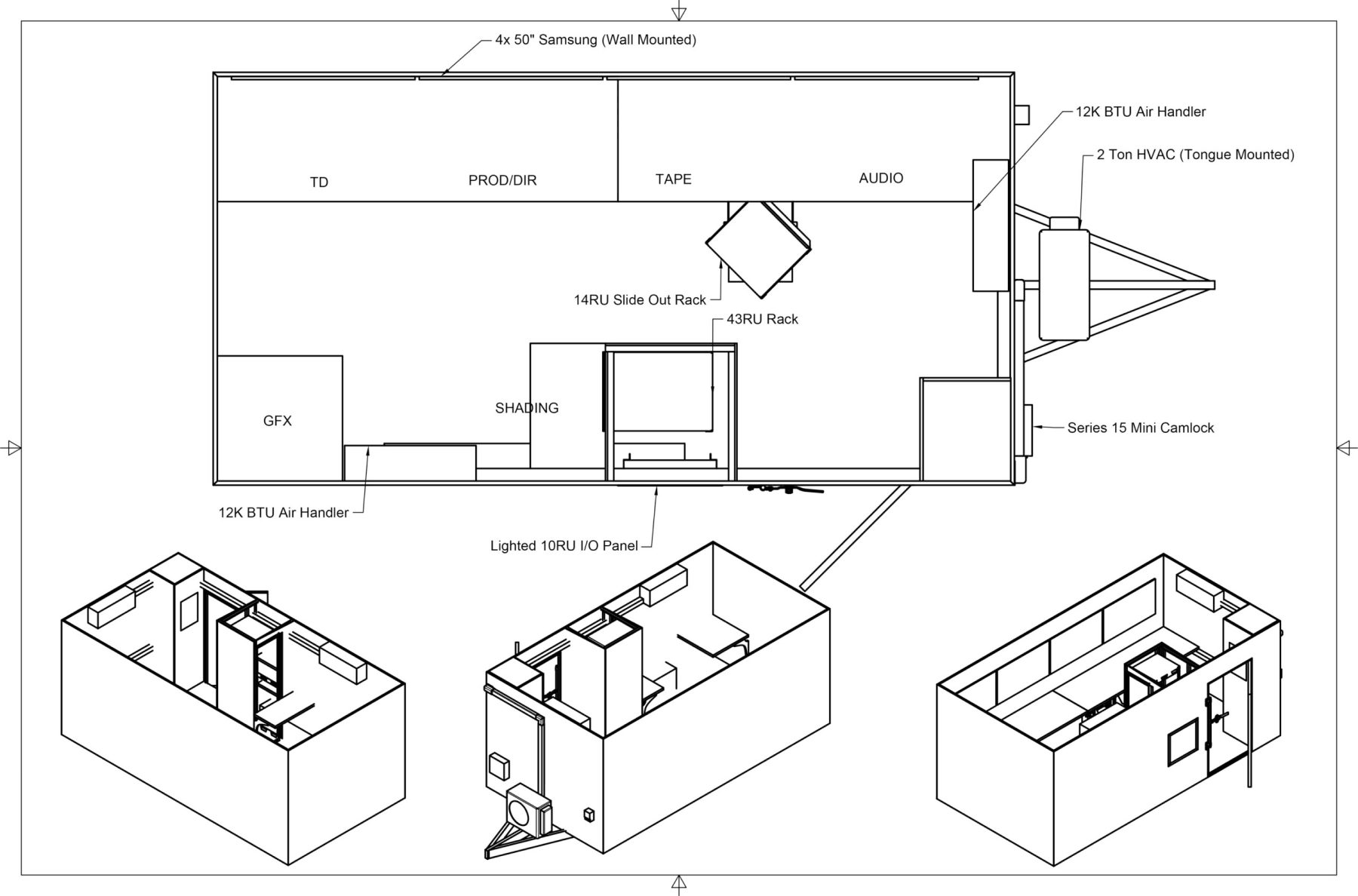 16ft Trailer Plan View