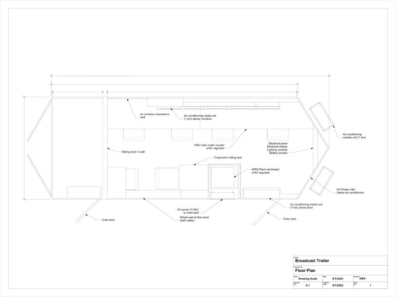 20ft Trailer Plan View