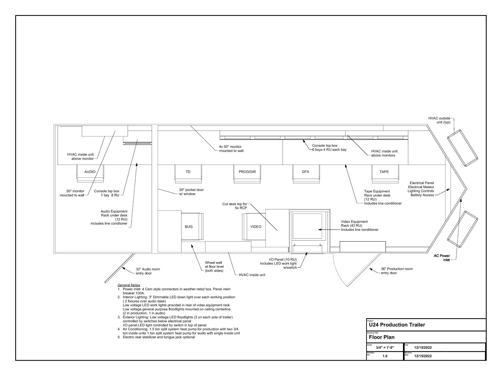 24ft Trailer Plan View