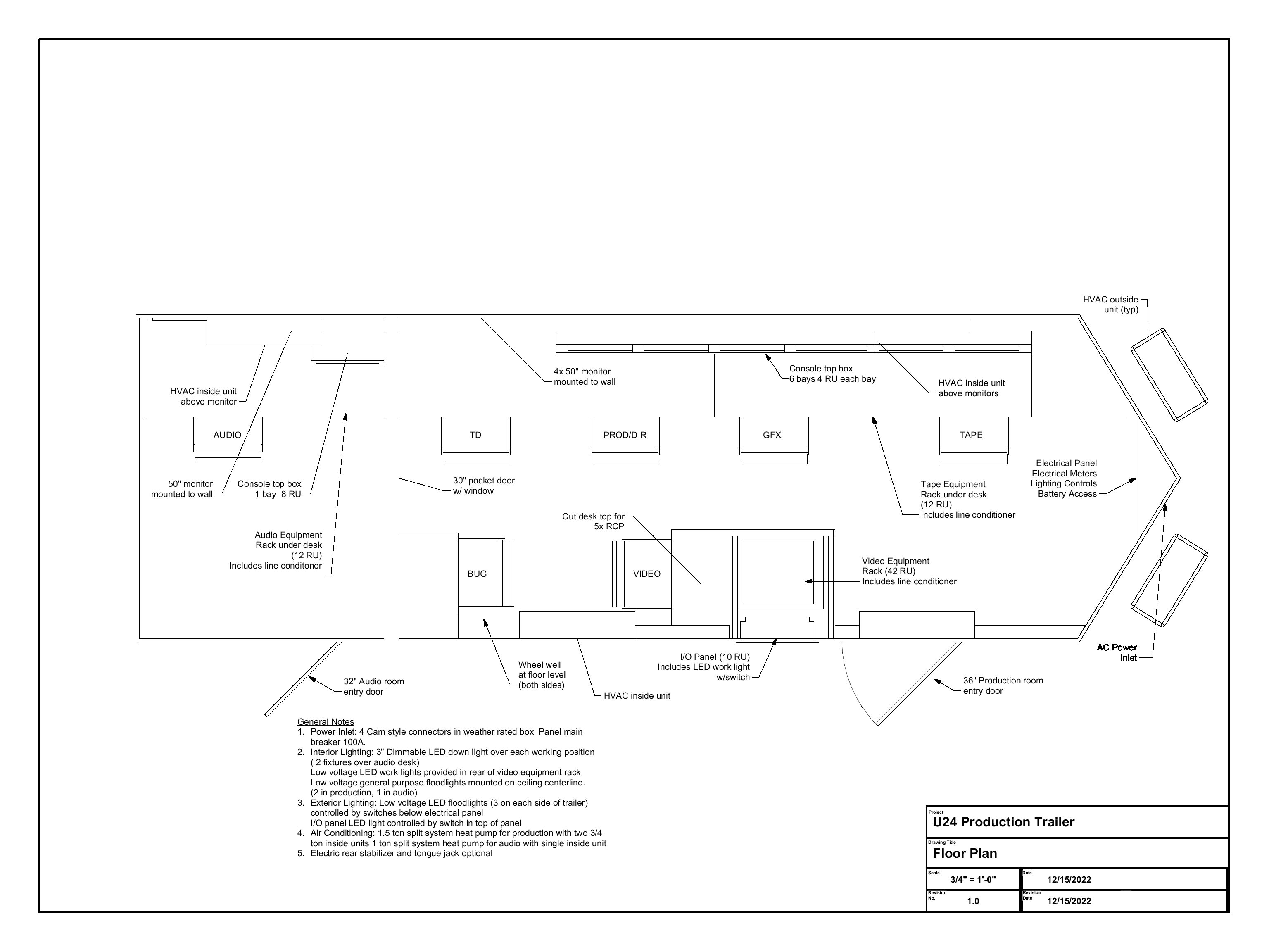 28ft Trailer Plan View